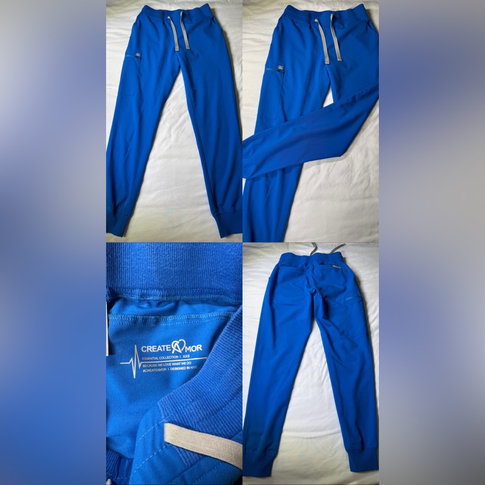 Create Amor Ivy Jogger Women's Royal Blue Scrub Pants size XXS